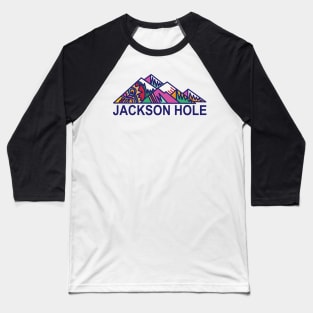 Jackson Hole, Wyoming Decal Baseball T-Shirt